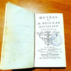 Expozi?ia temporara de carte “Opera lui M. Boileau Despréaux (Nicolas Boileau) în Biblioteca Muzeului Octavian Goga de la Ciucea” 
